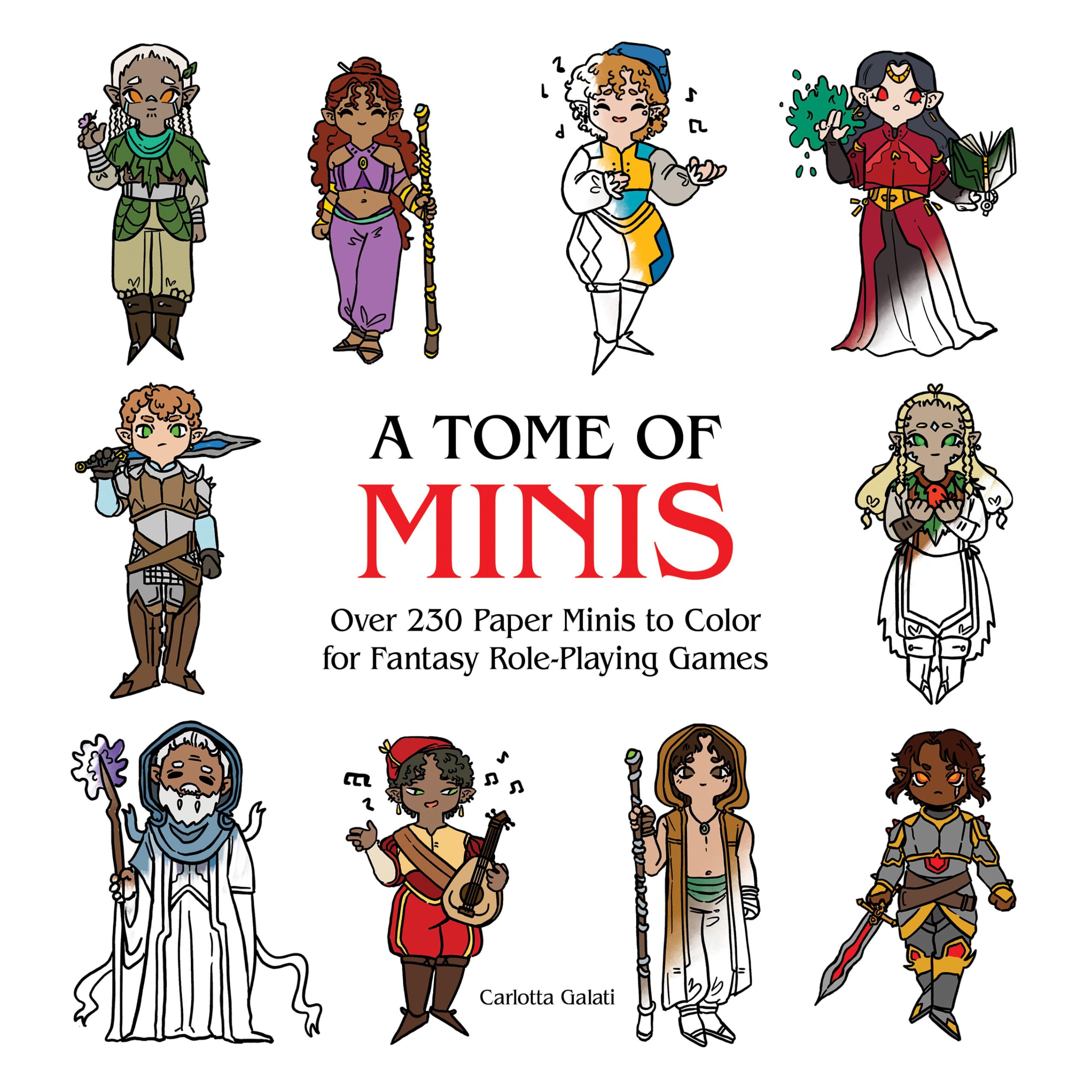 A Tome of Minis: Over 250 Paper Minis to Color for Fantasy Role-Playing Games