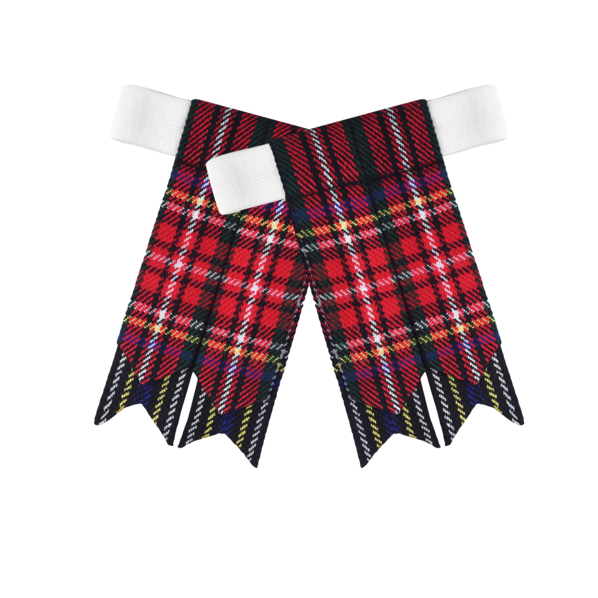 Scottish Tartan Kilt Flashes with Elastic Adjusters