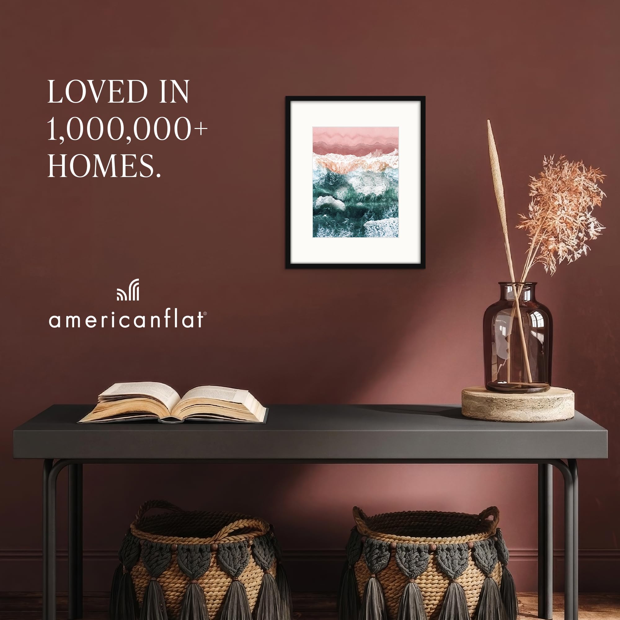 Americanflat, Posterrahmen, 30 x 46 cm, mit poliertem Plexiglas – 5er-Set, 28 x 43 cm Rahmen mit Passepartout oder 30 x 46 cm Poster ohne… – Ansicht 6
