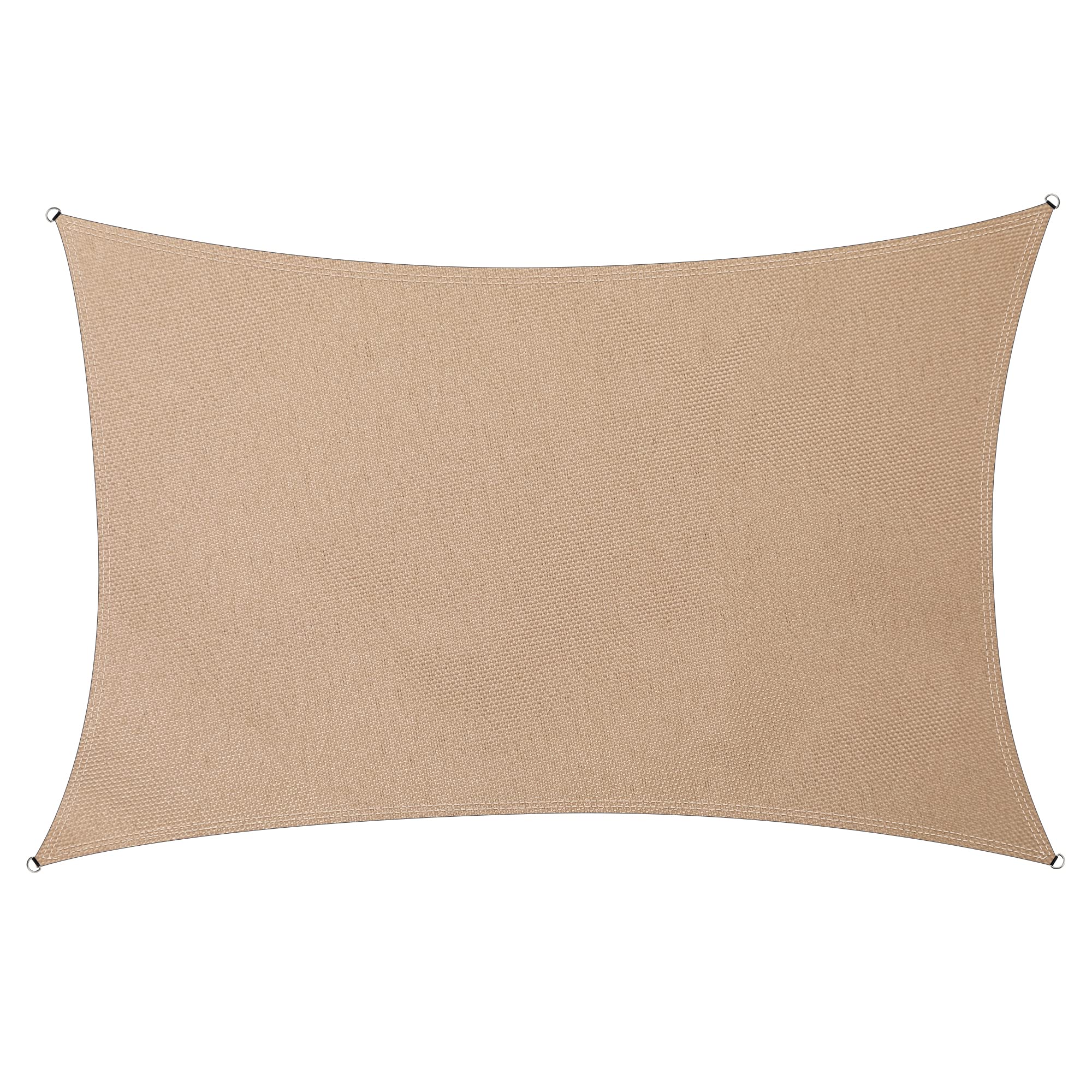 Duhome Voile d'ombrage Rectangulaire 3x4m, Toile Ombrage Imperméable Filet Dombrage UV Protection pour Patio Jardin Terrasse Extérieur Balcon, Sable