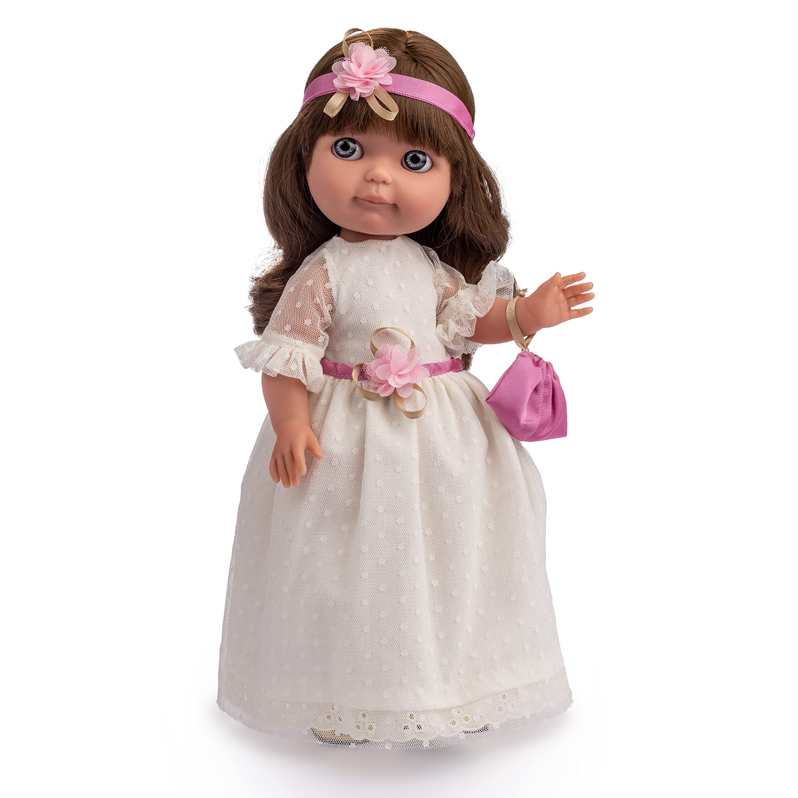 jc toys Chloe-Puppe aus der Royal Kollektion, 38 cm, aus weichem Vinyl, inklusive 2-teiligem Anzug und Zubehör, Mädchen, entworfen in Spanien von Berenguer, ab 3 Jahren