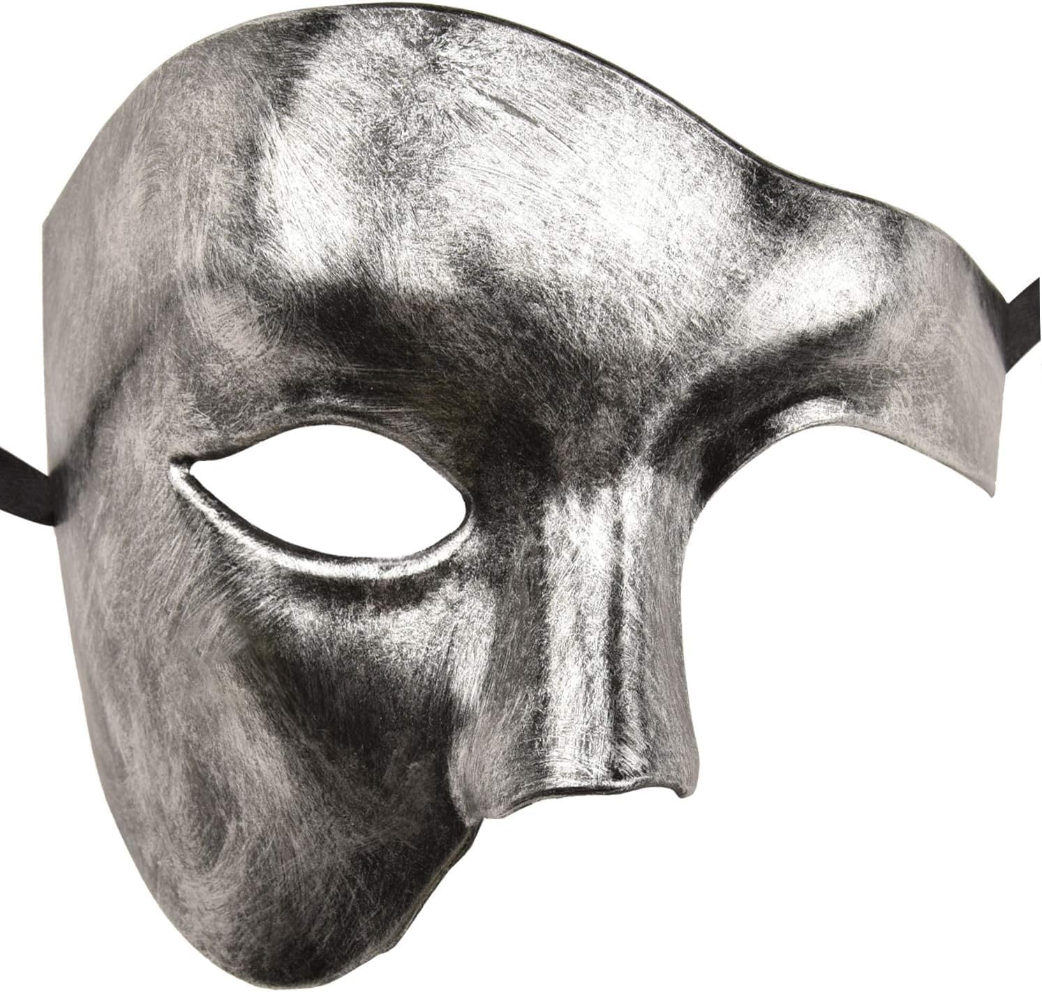Mens Mask Masquerade Mask Phantom of The Opera Half Face Mask