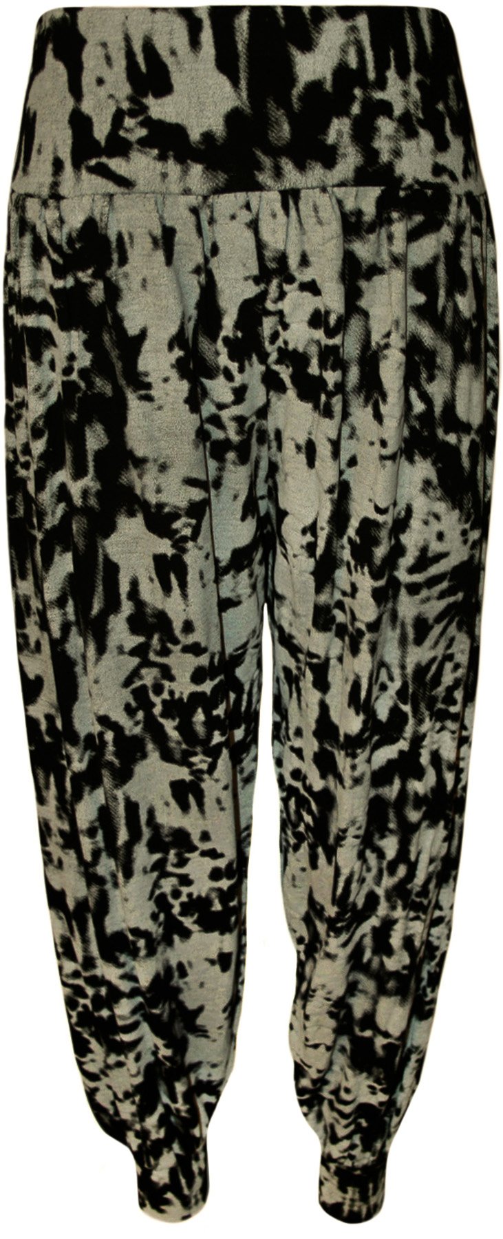 Wearall Women's Tie Dye Plus Size Printed Pattern Long Harem Pants Trousers - 24/26