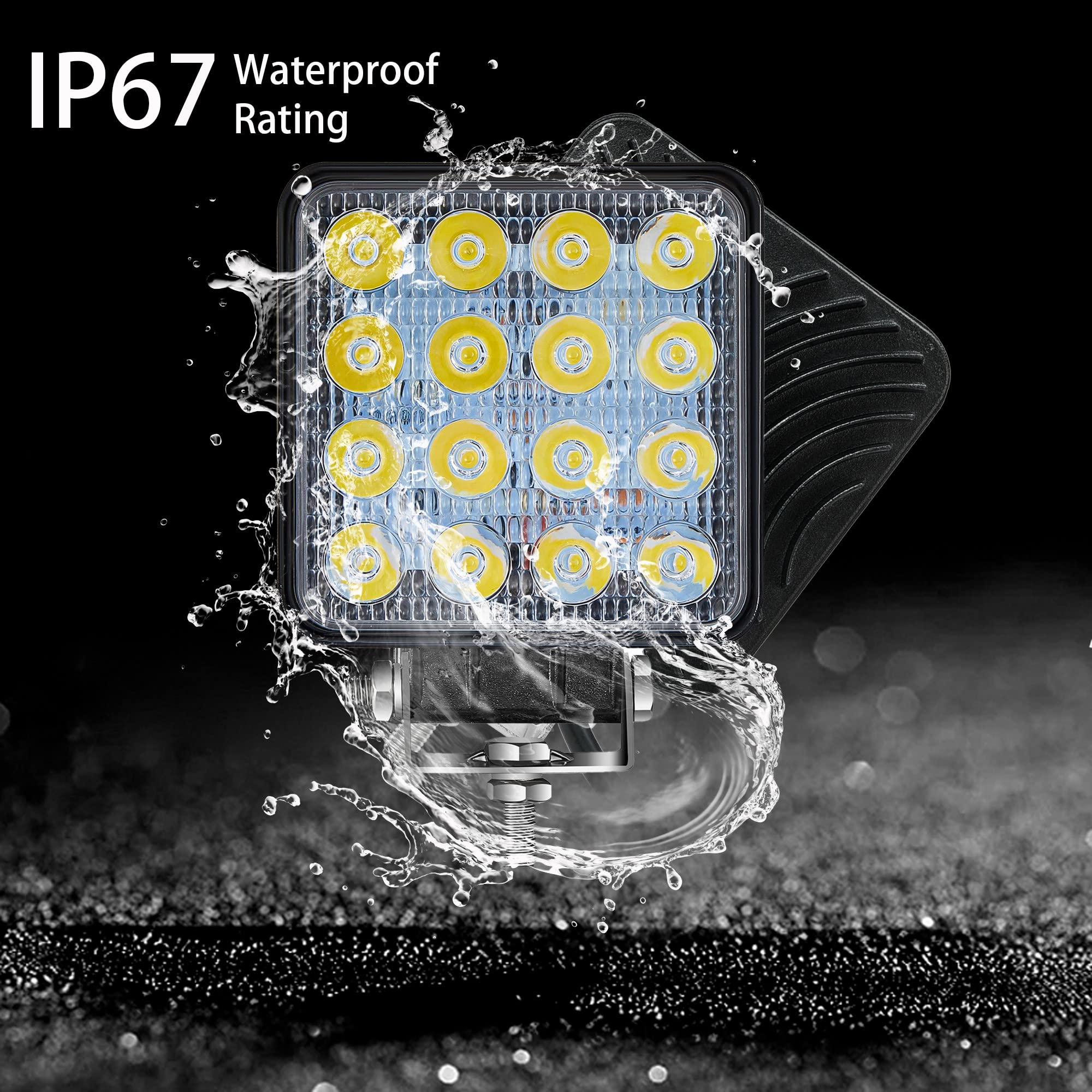 4Pcs 4inch LED Work Light Bar Spot Pods Fog Lamp Offroad Driving Truck SUV ATV E - Foto 10