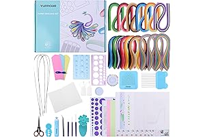 Quilling Kit with 1860 Paper Strips and Comprehensive Quilling Tools