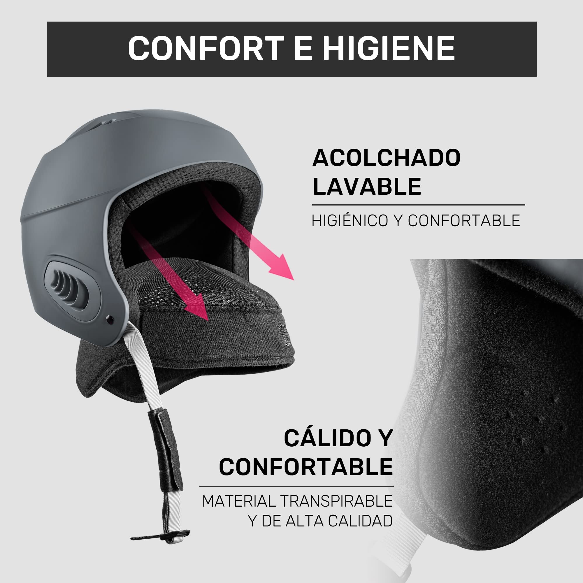 Westt casco de esquí hombres señoras snowboard casco freeride esquí de travesía casco deportes de nieve casco I ligero transpirable ventilado I gris I 57-58 cm