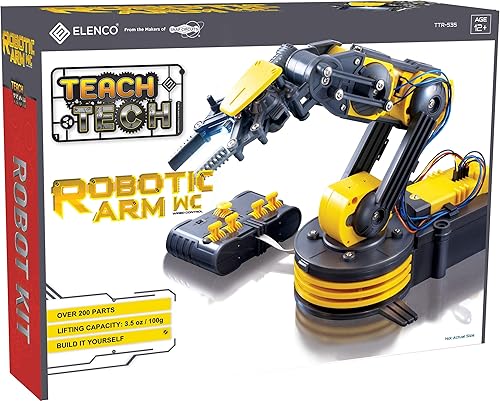Miniatura 2 de Elenco Teach Tech "Brazo robótico controlado por alambre", kit de brazo robótico, juguetes de construcción STEM para niños mayores de 12 años