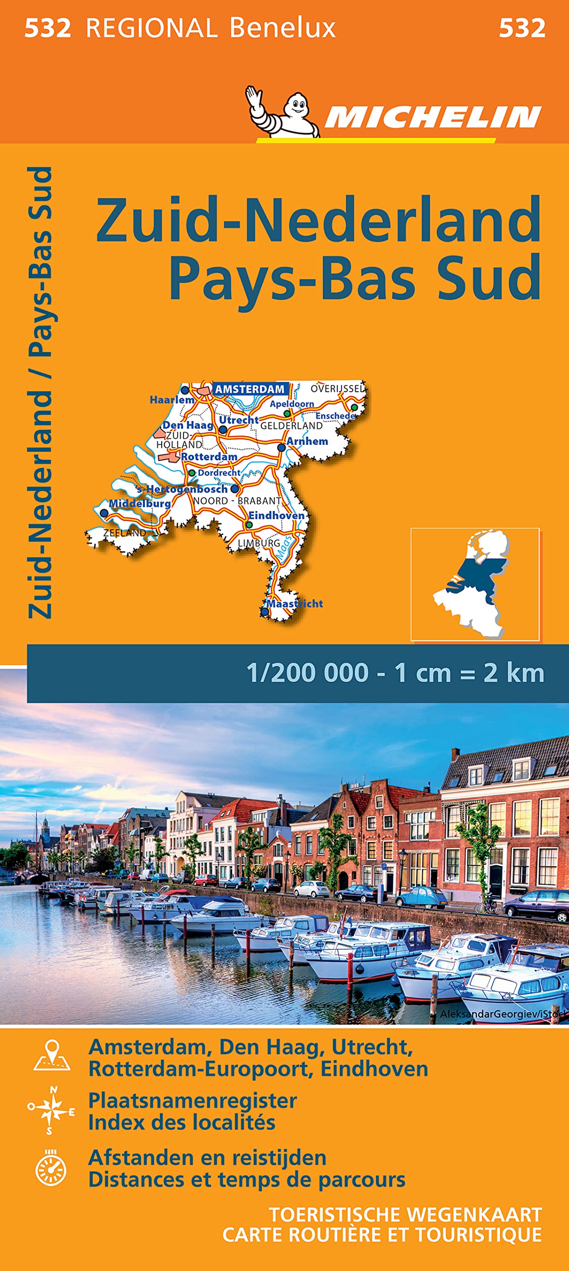 Netherlands South - Michelin Regional Map 532: Wegenkaart Schaal 1 : 200.000 (Regionale kaarten Michelin)