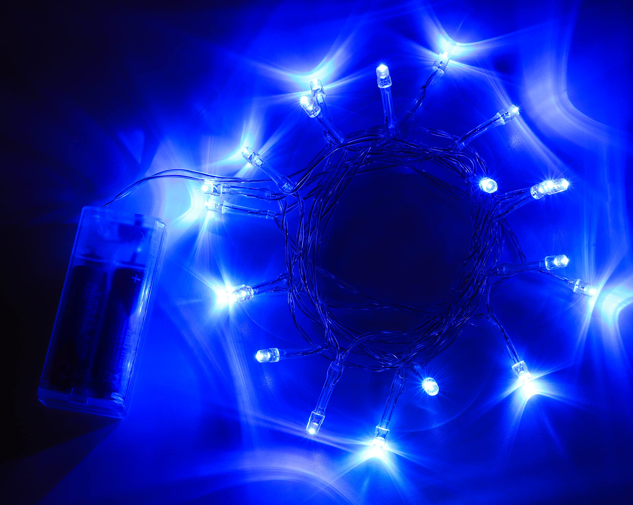 Christmas Concepts1.8m (5.9ft) Battery Operated Fairy Lights – 20 Blue LED'S - Stunning Home Décor - DIY Wedding Decoration – Indoor Use