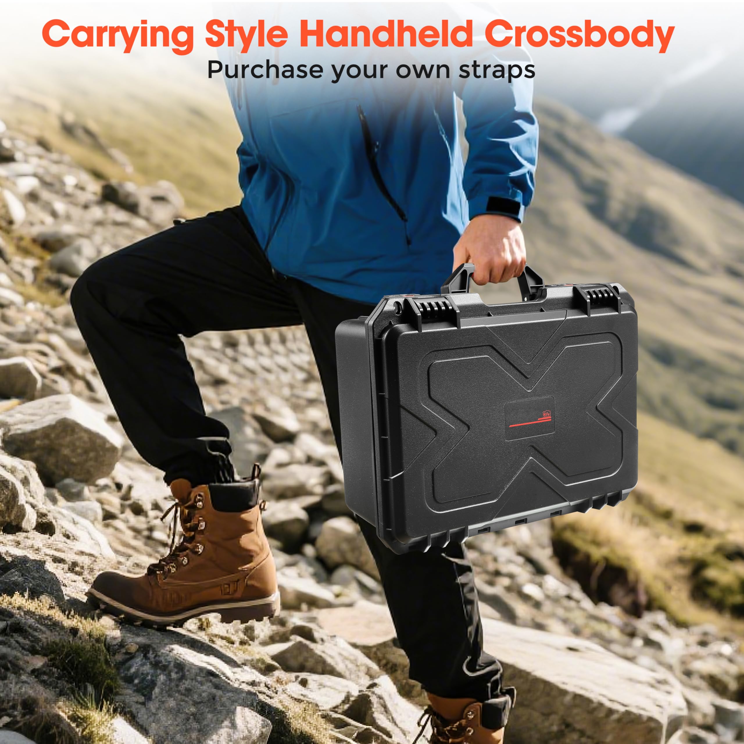 Kamerakoffer Transportkoffer Hard Tasche DSLR SLR Objektive 41.5 * 32.8 * 18.1cm wasserdichte Koffer Reise Cases Schutzteiler für DJI Mavic/Air/Mini Drohnen für Sony FE für Gopro