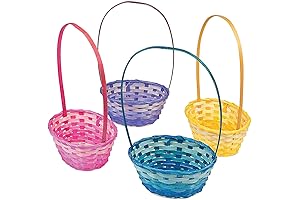 12 Inch Easter Basket Ombre Bamboo Baskets for Easter Supplies