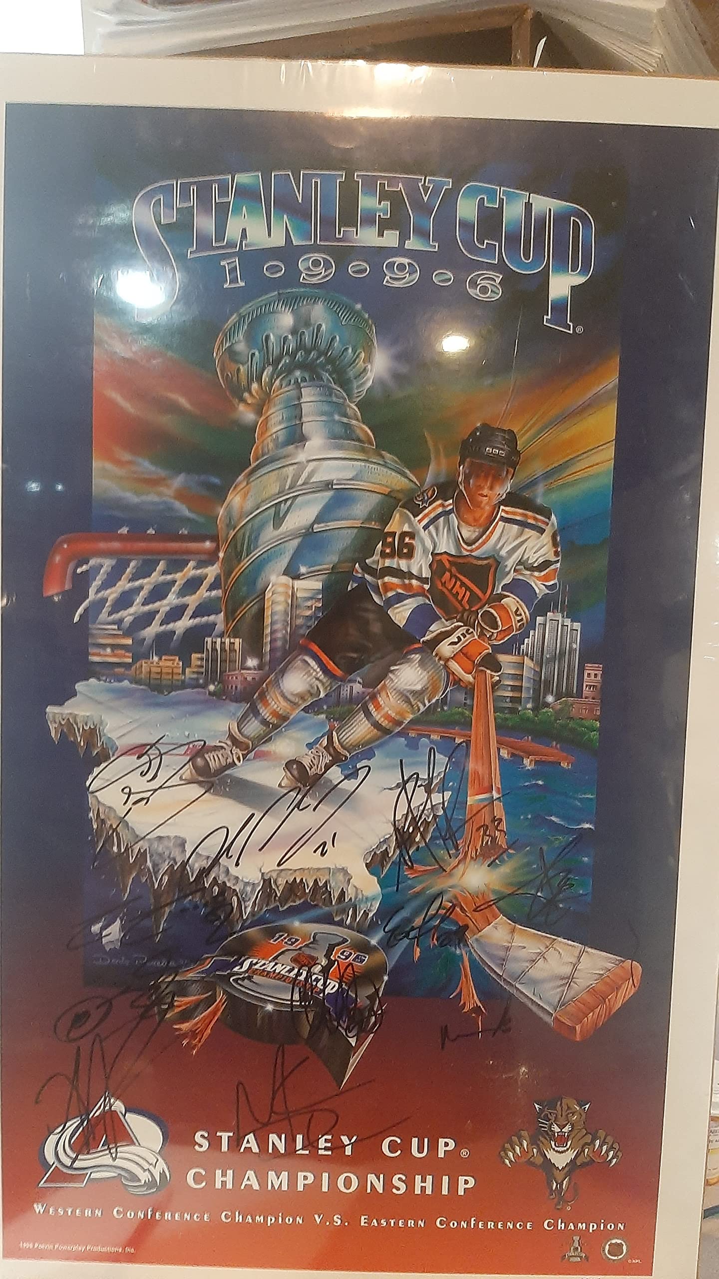 COLORADO AVALANCHE 1996 STANLEY CUP CHAMPIONS signed limited
