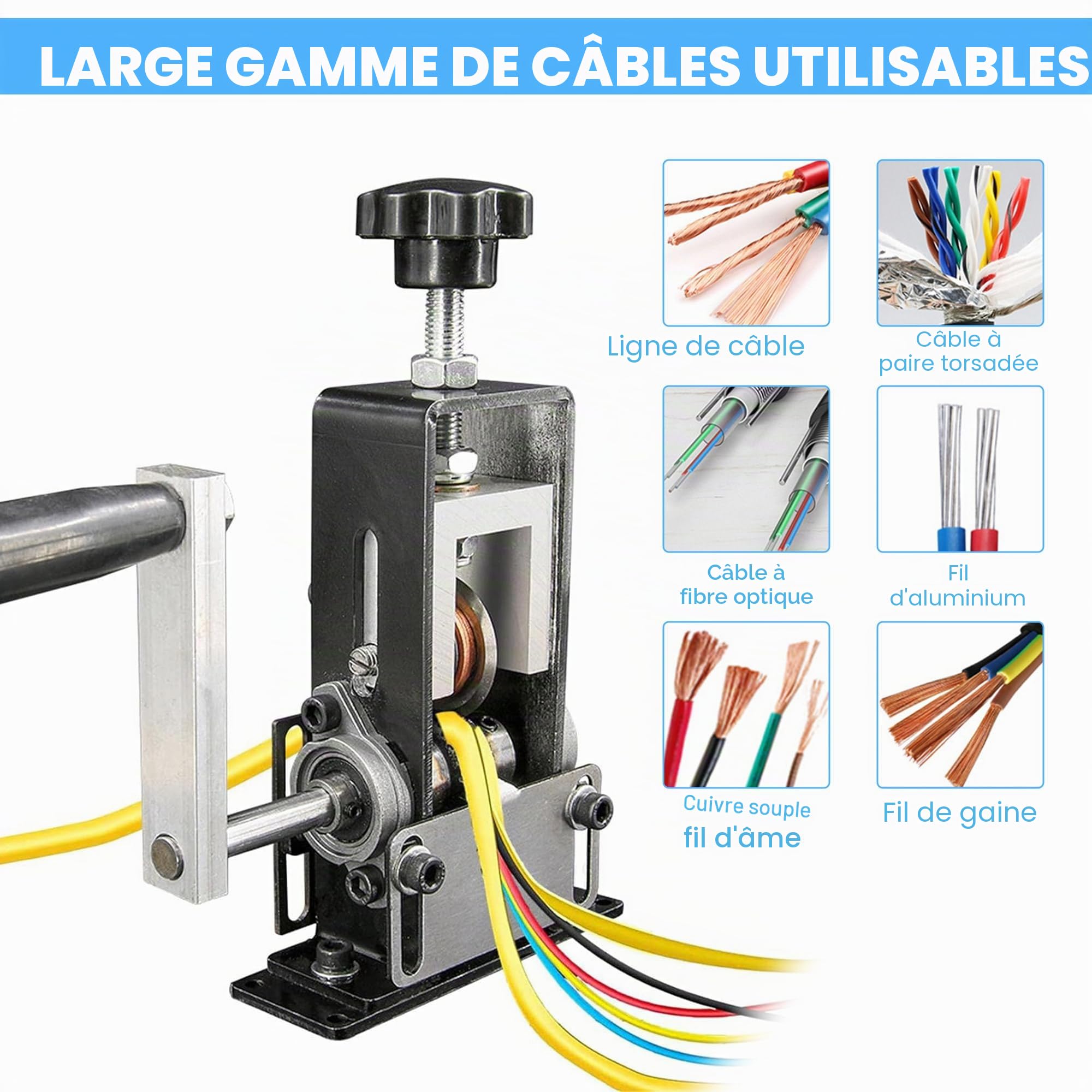 Machine à dénuder manuelle, outil de dénudage multifonction, pince à dénuder manuelle de 1 à 25 mm, machine à dénuder pour le recyclage des déchets de cuivre