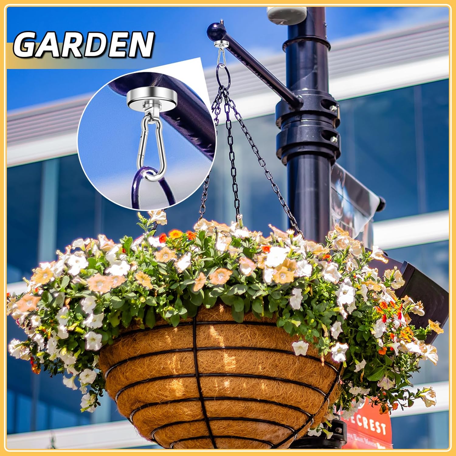 FINDMAG 8 Pack 100LBS Neodymium Magnet Hooks with Swivel Carabiner, Strong Heavy Duty Magnetic Hooks for Hanging, Kitchen, Office, Warehouse, School - Image 5