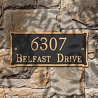 Vista 7 de Placa de dirección personalizada de aluminio, letrero de dirección personalizado, placa de número de casa, números de casa para mejorar el atractivo