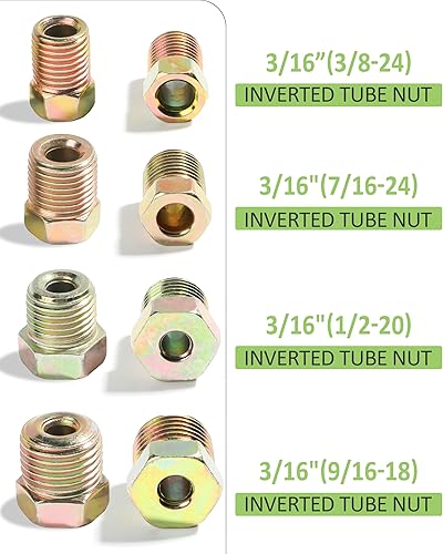 Miniatura 5 de RACOONA Kit de tubería de línea de freno de 25 pies, línea de freno de níquel de cobre, accesorios de automóvil, bobina de tubería de aleación de