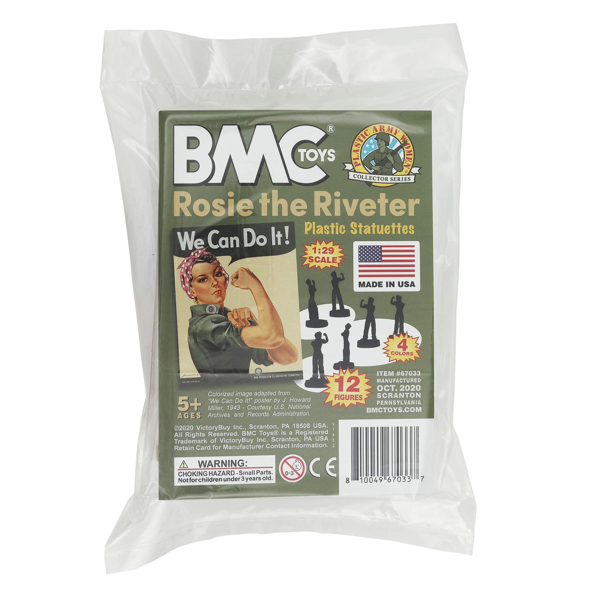 【中古】「非常に良い」BMC Rosie The Riveter プラスチックフィギュア - 12個入り タン OD グリーン グレー & ピンク - 米国製 Amazon.com: BMC Rosie the Riveter Plastic Figures - 12pc Tan OD