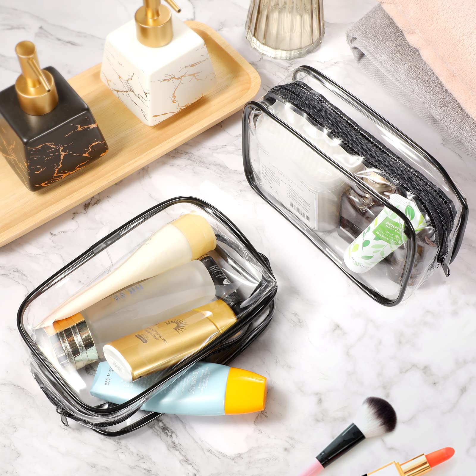 Saintrygo 18 Pack PVC Zippered Cosmetic Storage Pouches