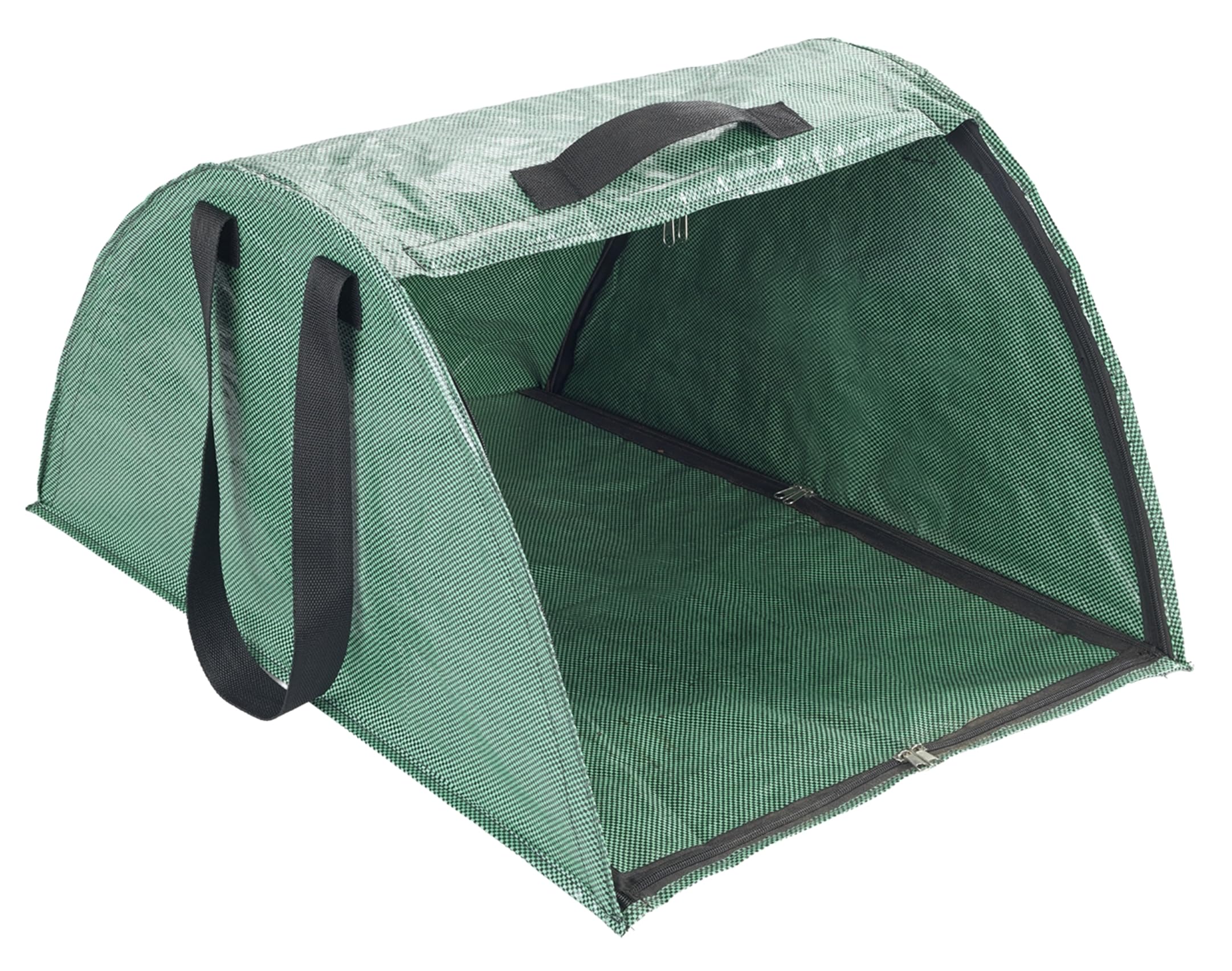 Maximex Gartenwerkzeug Mod. XL Laubsammler effizientes Laubsammeln mit Kehrkante umweltfreundlich aus Kunststoff PP und Fiberglas grün 50x35x75 cm