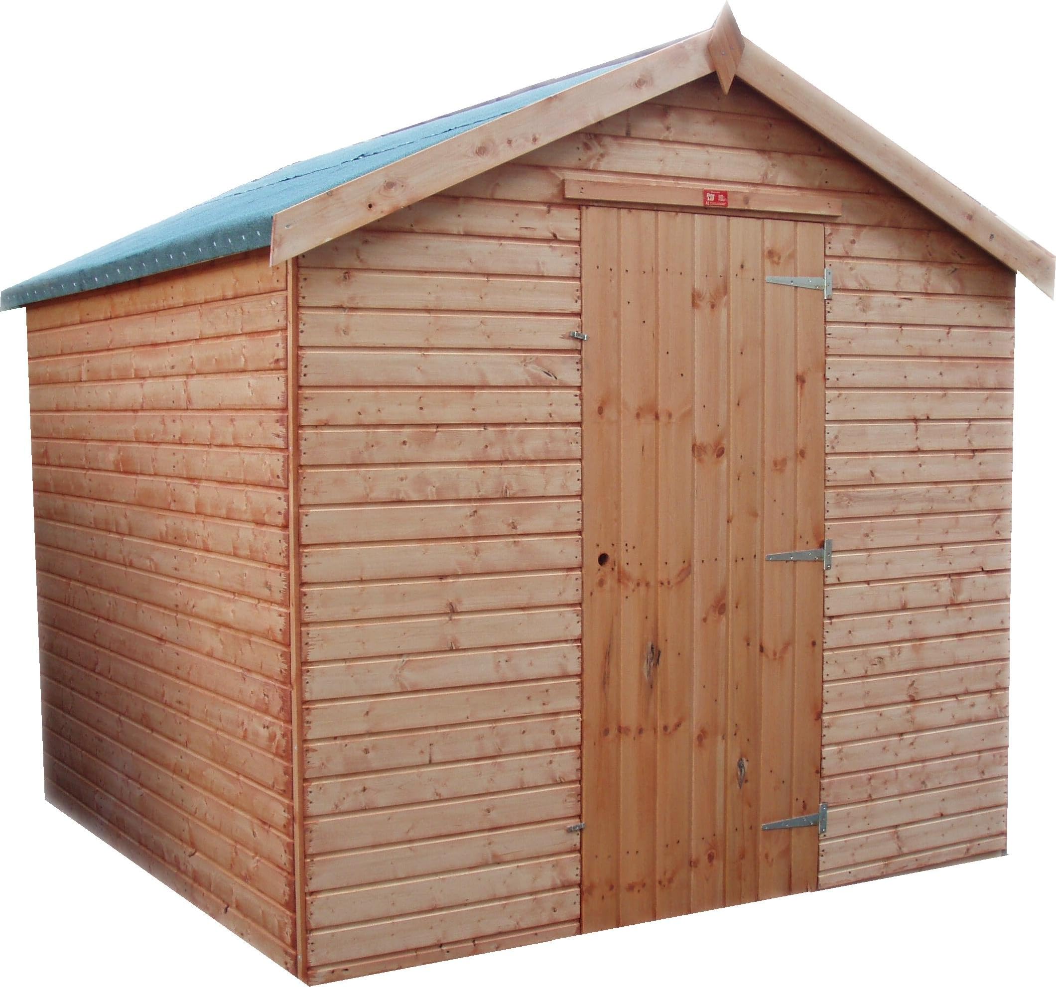 8x6 quality fully T&G wooden euro apex garden shed timber