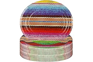Uiifan 50 PCS Mexican Oval Paper Plates For Authentic Taco Parties