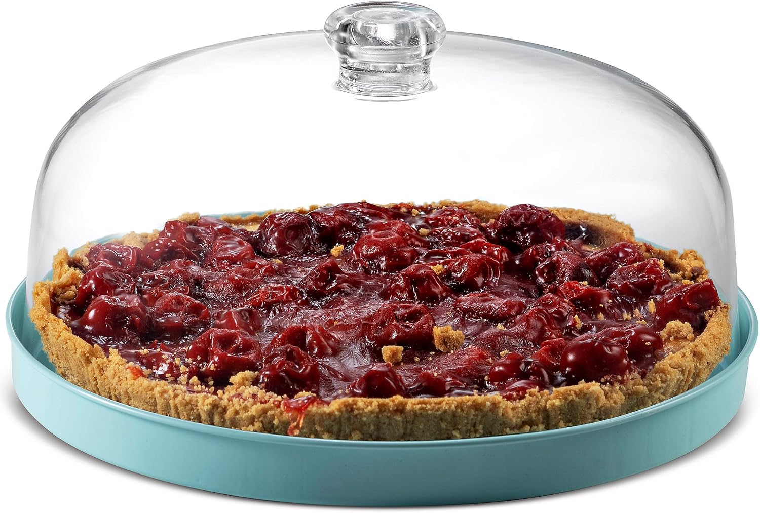 Godinger Cake Stand, Cake Plate Server with Dome, Fruit Platter, Metal Serving Tray and Shaterproof Acrylic Lid : Everything Else