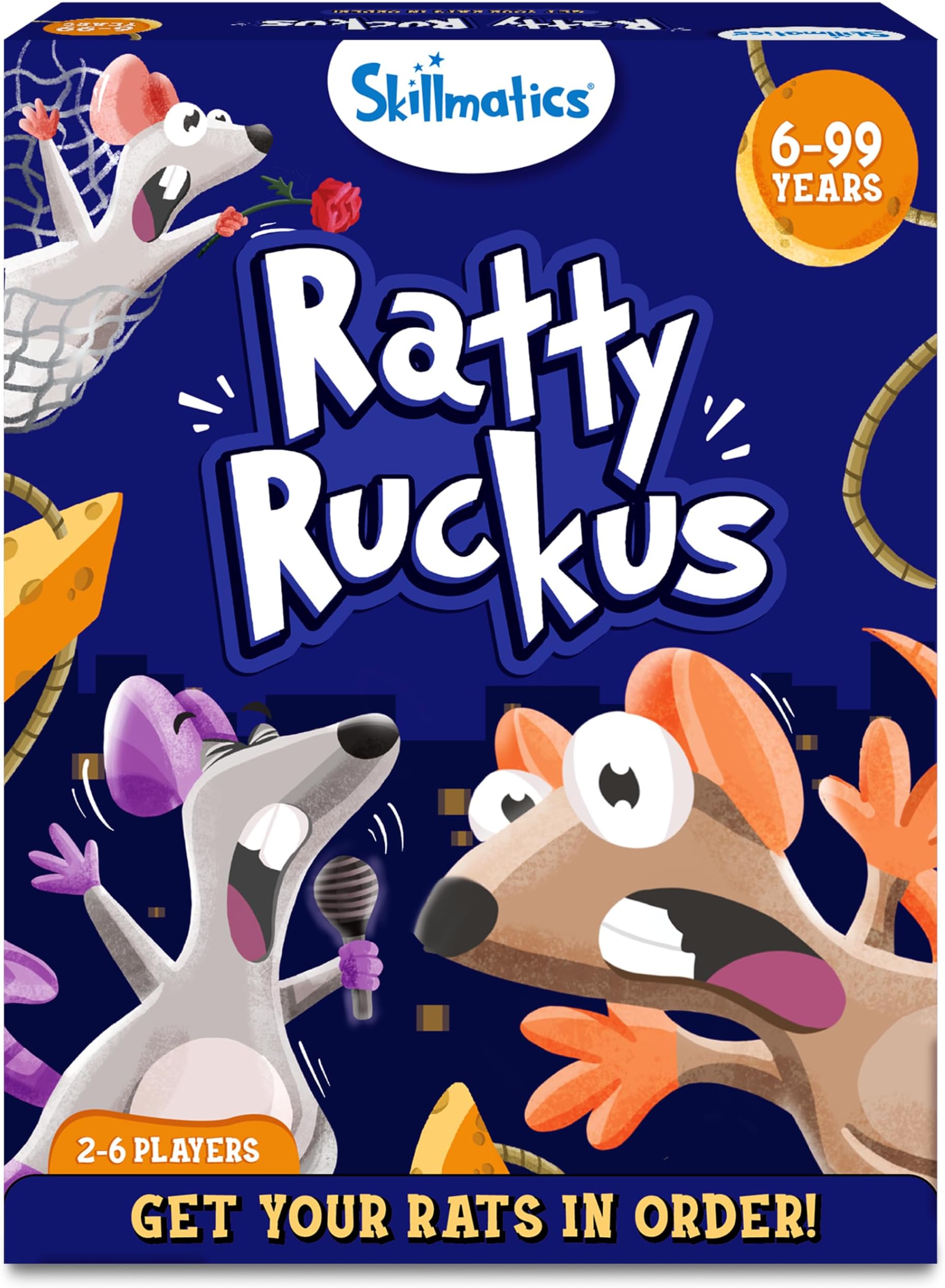Skillmatics Card Game - Ratty Ruckus, Fun for Family Game Night, Perfect for Board Game Lovers, Gifts for Girls, Boys, Teens, Adults Ages 6, 7, 8, 9 and Up, Tic-Tac-Toe With a Twist