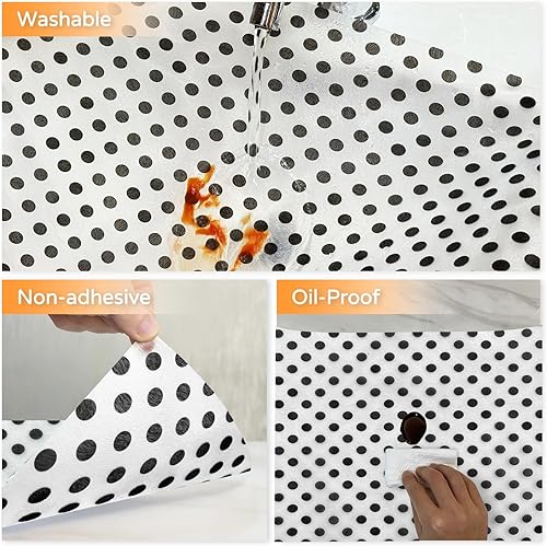 Miniatura 3 de Revestimiento para gabinete de cocina, impermeable, 12 x 20 pies, 2 rollos no adhesivo, duradero, resistente, forro de agarre fuerte, forro lavable