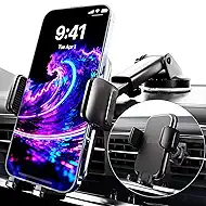 𝐍𝐎.𝟏 𝐁𝐄𝐒𝐓 Phone Holders for Your Car Ultimate Military-Grade Windshield Dashboard Vent【Upgraded Suction & Clip】Cell Phone Mount with Patent & Safety Certs for iPhone 17 Pro Max 16 15 Samsung