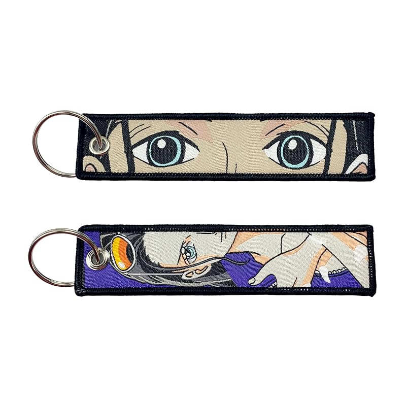 Chaveiro de tecido bordado estilo anime para moto, carro e mochila Gearcatweel KO-13, 1 unidade