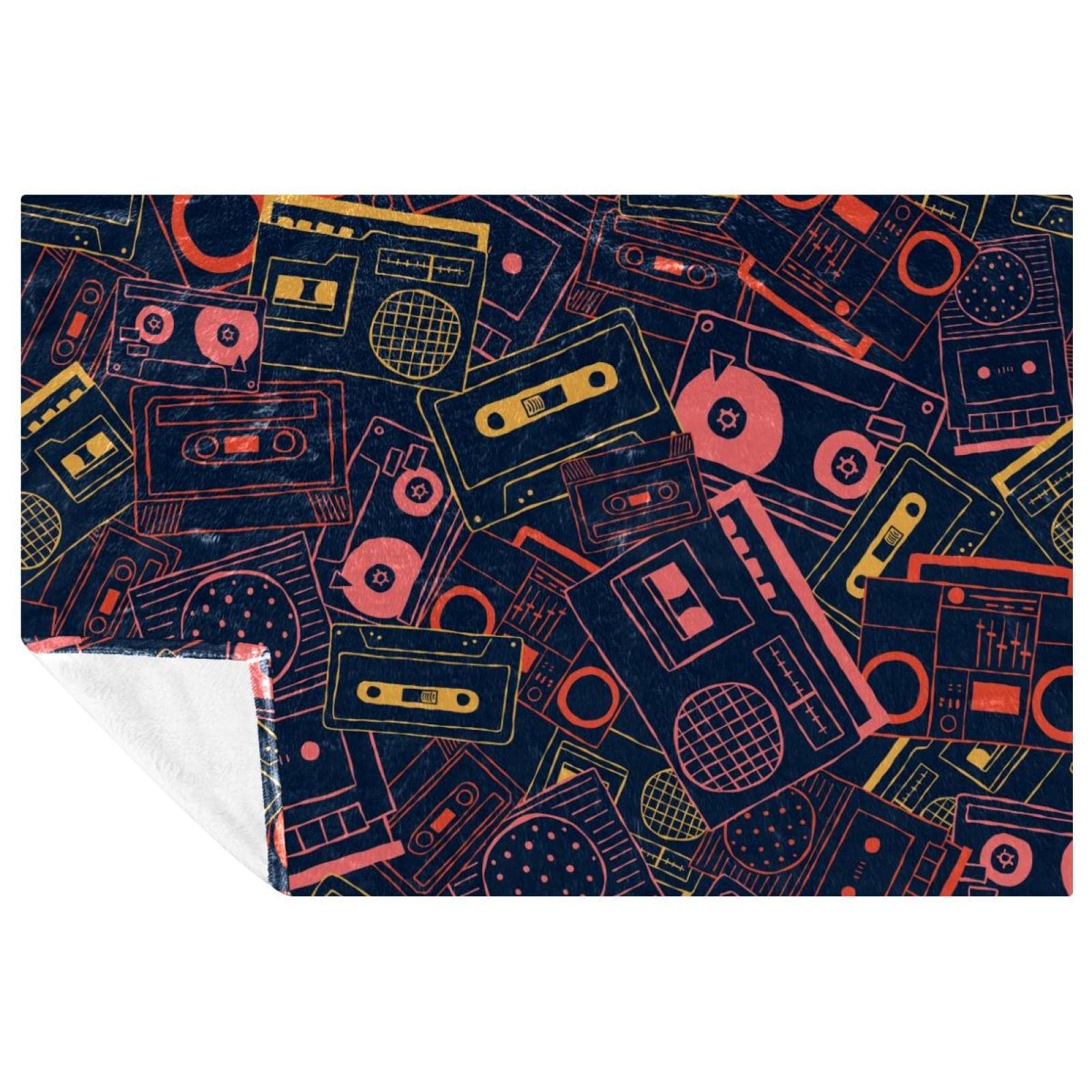 Couverture à cassette rétro de pique-nique et camping, plaid de plage