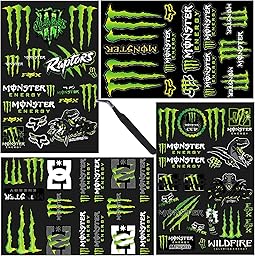 5 PCS Sticker Set with Tweezers, Bold Themed Decals for Helmets and Skateboards, Graphic Style Motorbike Stickers, Durable Decal Collection for Tool Boxes and Bikes