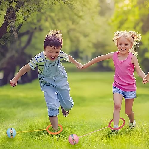 Miniatura 6 de Sepco 3 unidades de bolas de salto de tobillo iluminadas, juego deportivo que brilla en la oscuridad, anillo de salto para adultos, juguete de salto