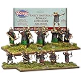 Wargames Delivered - Victrix Early Imperial Roman Auxiliary Archers with Bonus Miniature STL Download - 24 Miniatures of 28mm, 12 Western & 12 Eastern Archers, Heads & Quiver Options for Wargaming