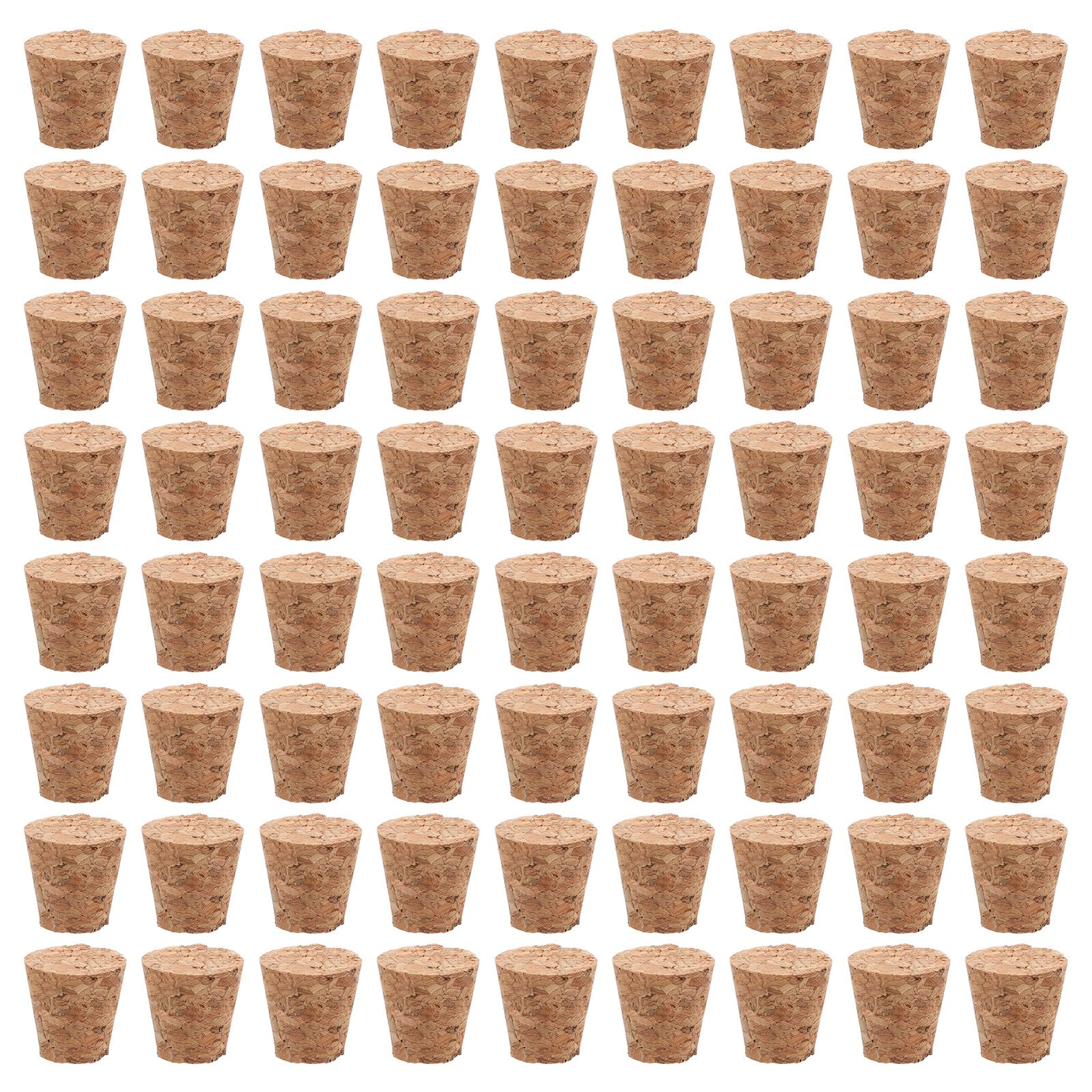 Tapones de corcho cónicos de madera para botellas de vino y manualidades de hogar, 50 unidades