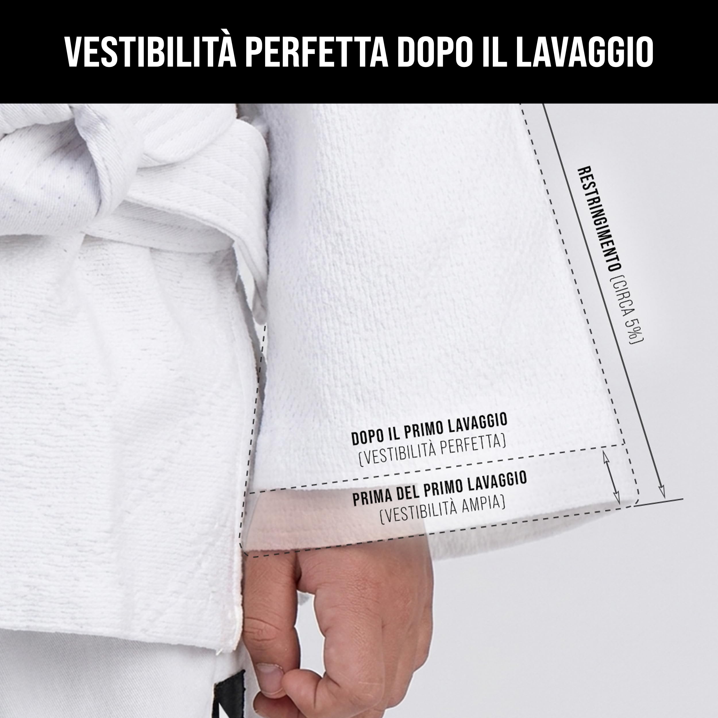 IPPONGEAR Future 2 Tuta da Judo per Principianti e Bambini con Cintura (Elastico in Vita e Coulisse sui Pantaloni, densità del Tessuto 335gr/m²) Bianco