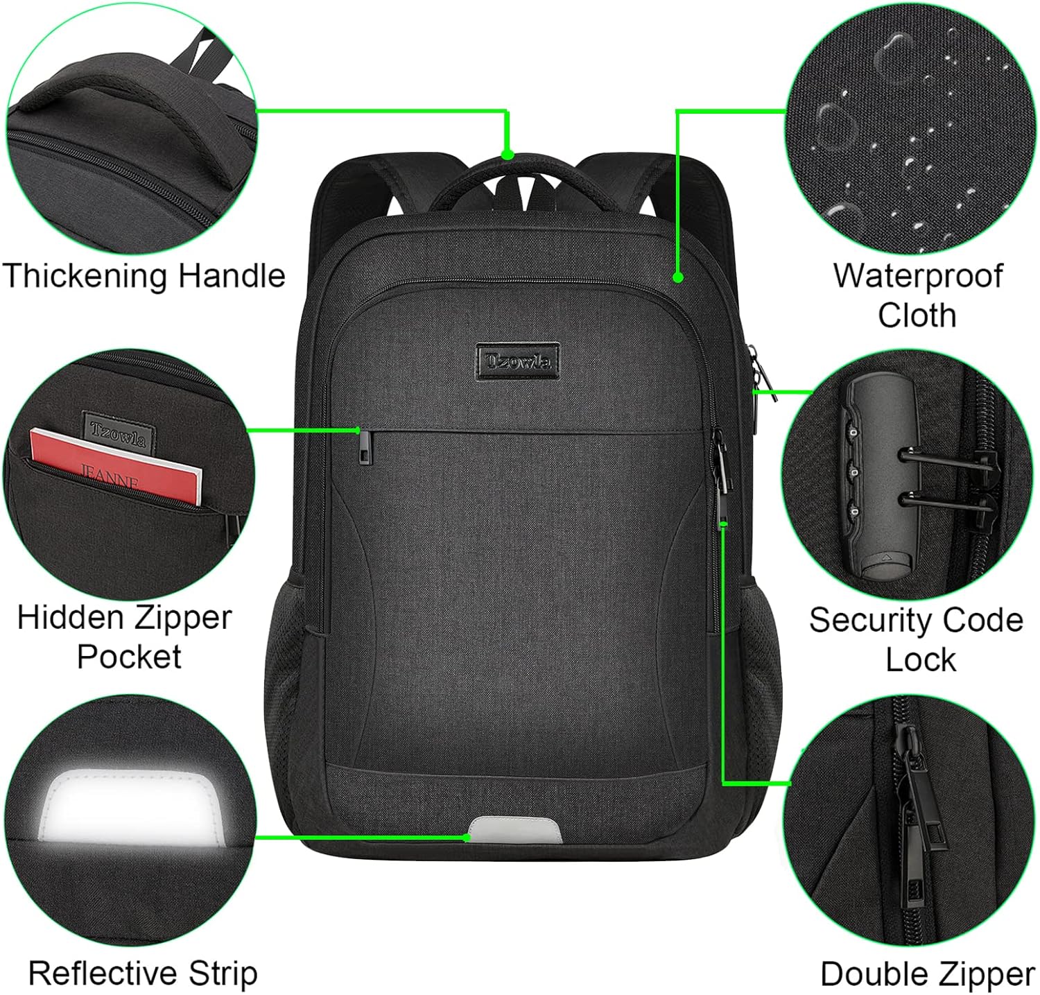 tzowla laptop backpack