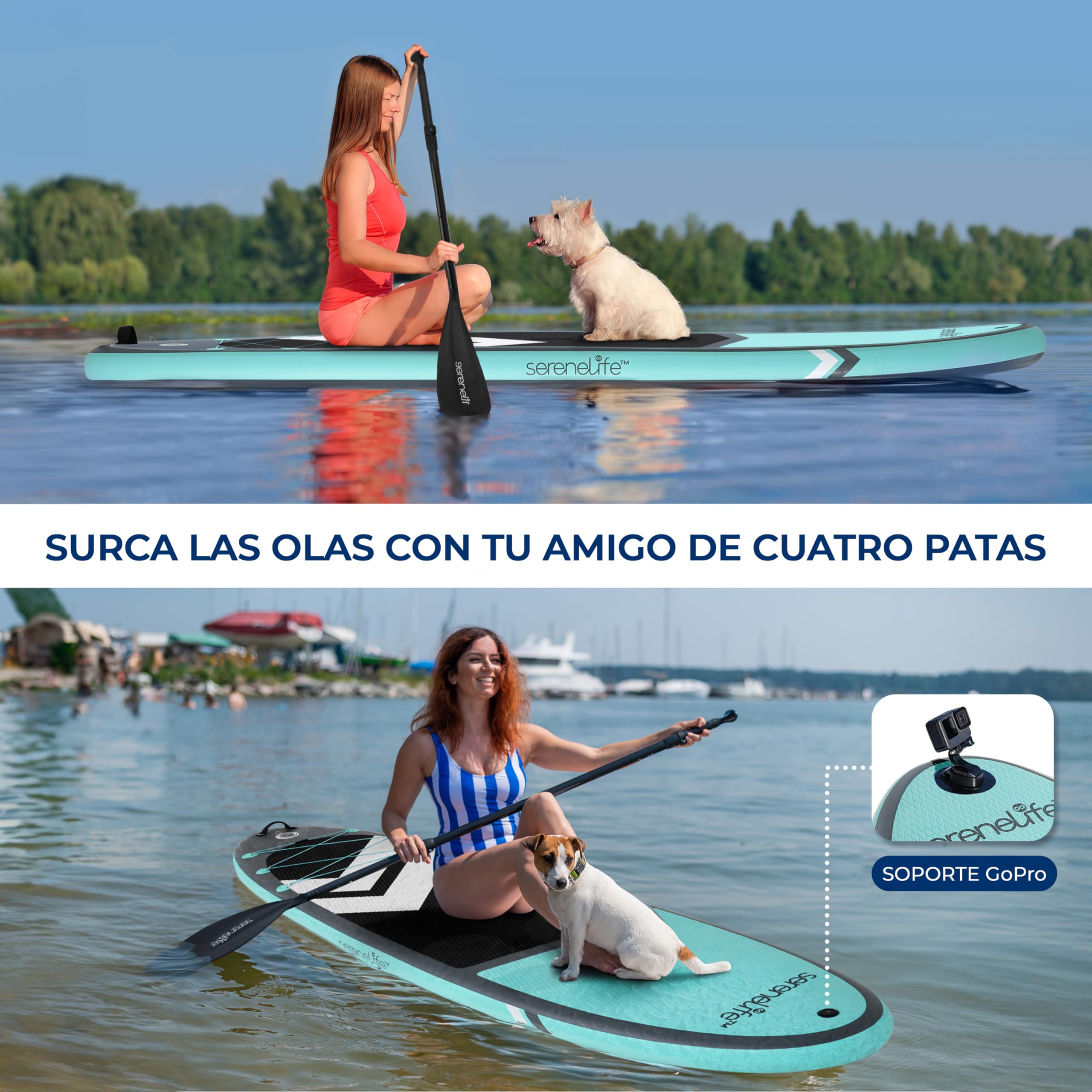 SereneLife Tabla Paddle Surf Hinchable XL