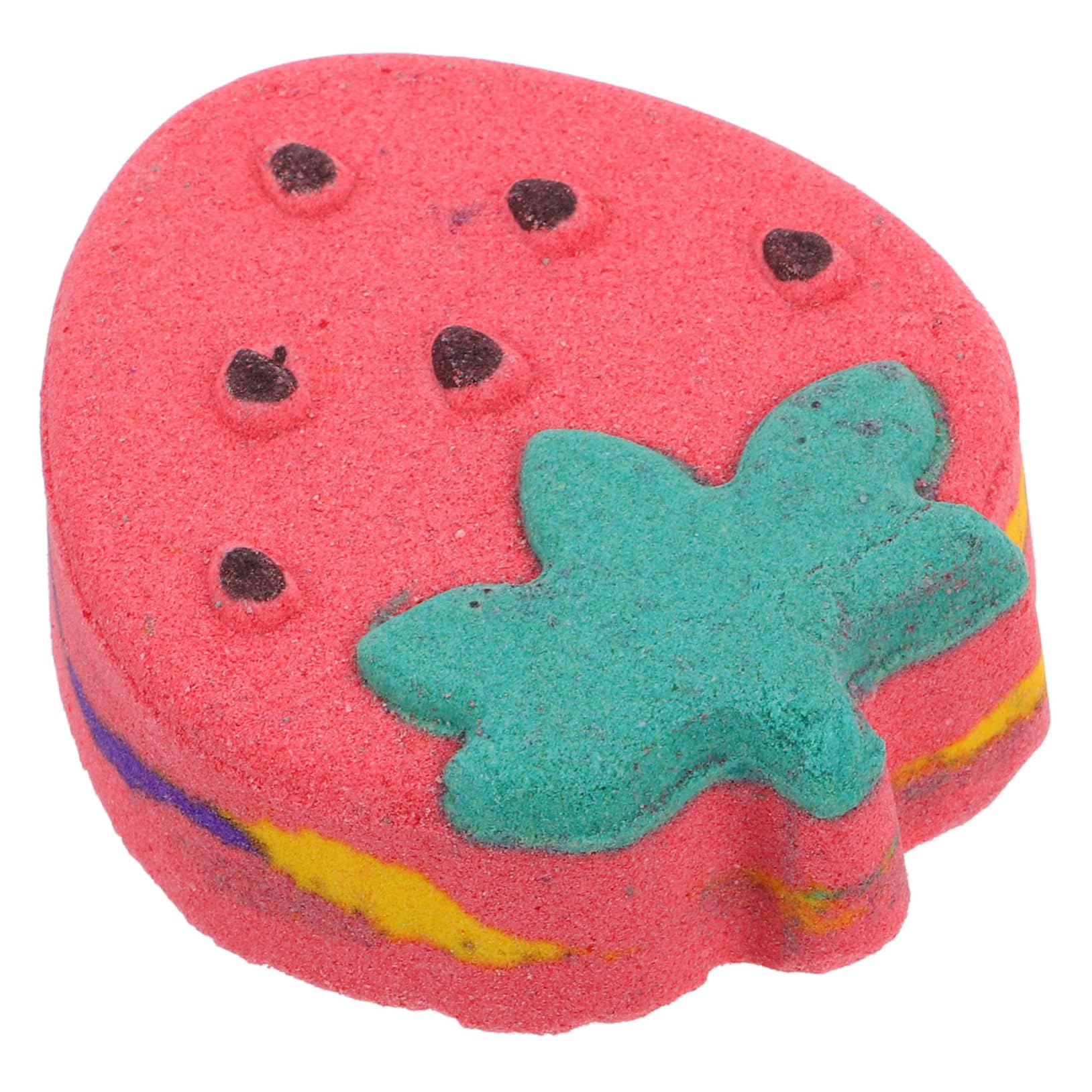 OHPHCALL Strawberry Shaped Relaxing Aromatherapy Bath Present Rich Foaming Bath Balls Essential Oils Moisturizing Spa Accessory