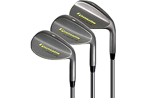 Pinemeadow Golf Men's High Bounce 3 Wedge Set (52/56/60), Right Hand, Steel, Regular, Dark Grey