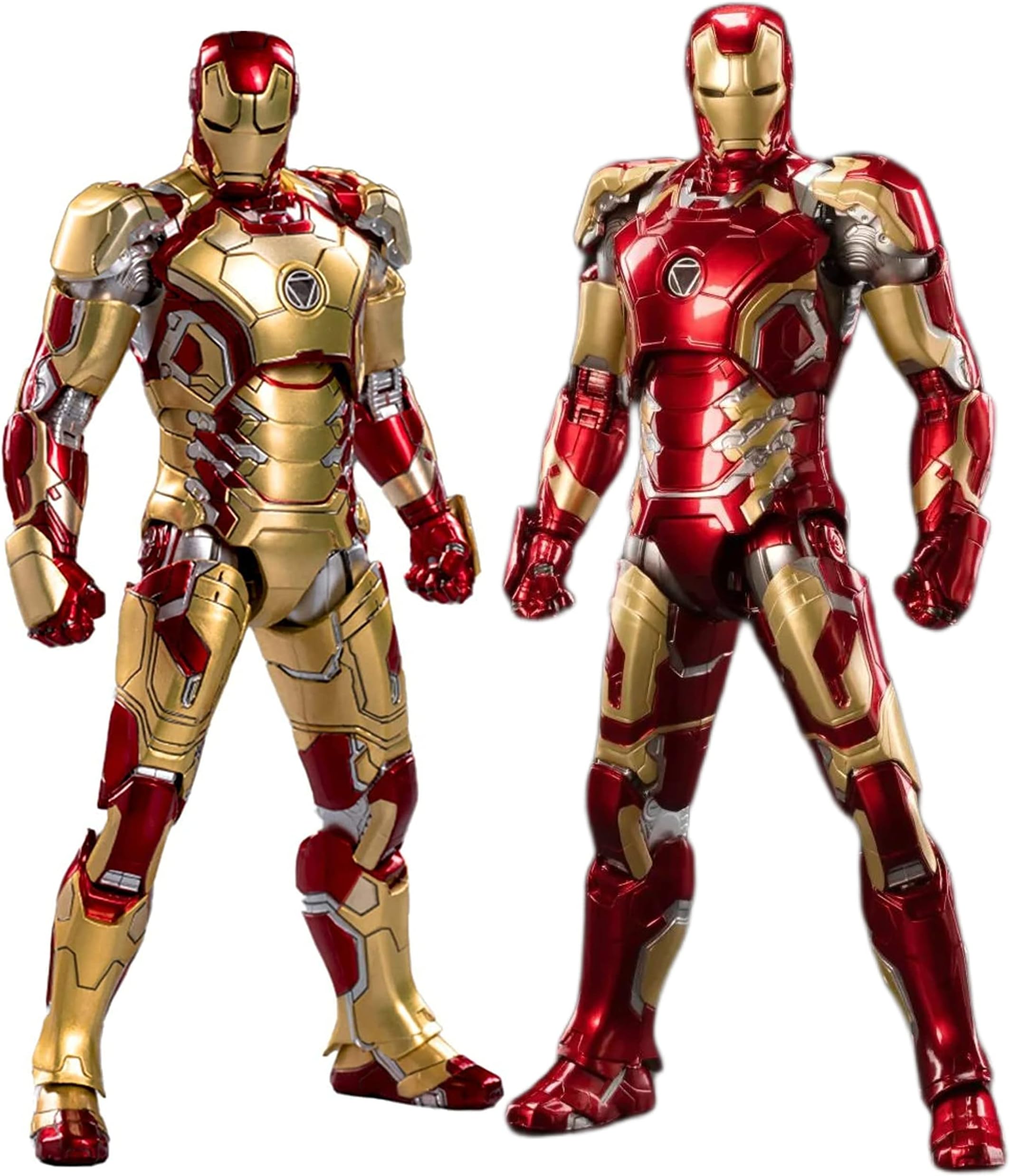 7 Inch Set 2 PackIronman Action Figure All Joints Movable Metal Painting Collectible Model Toys (MK42 & MK43)