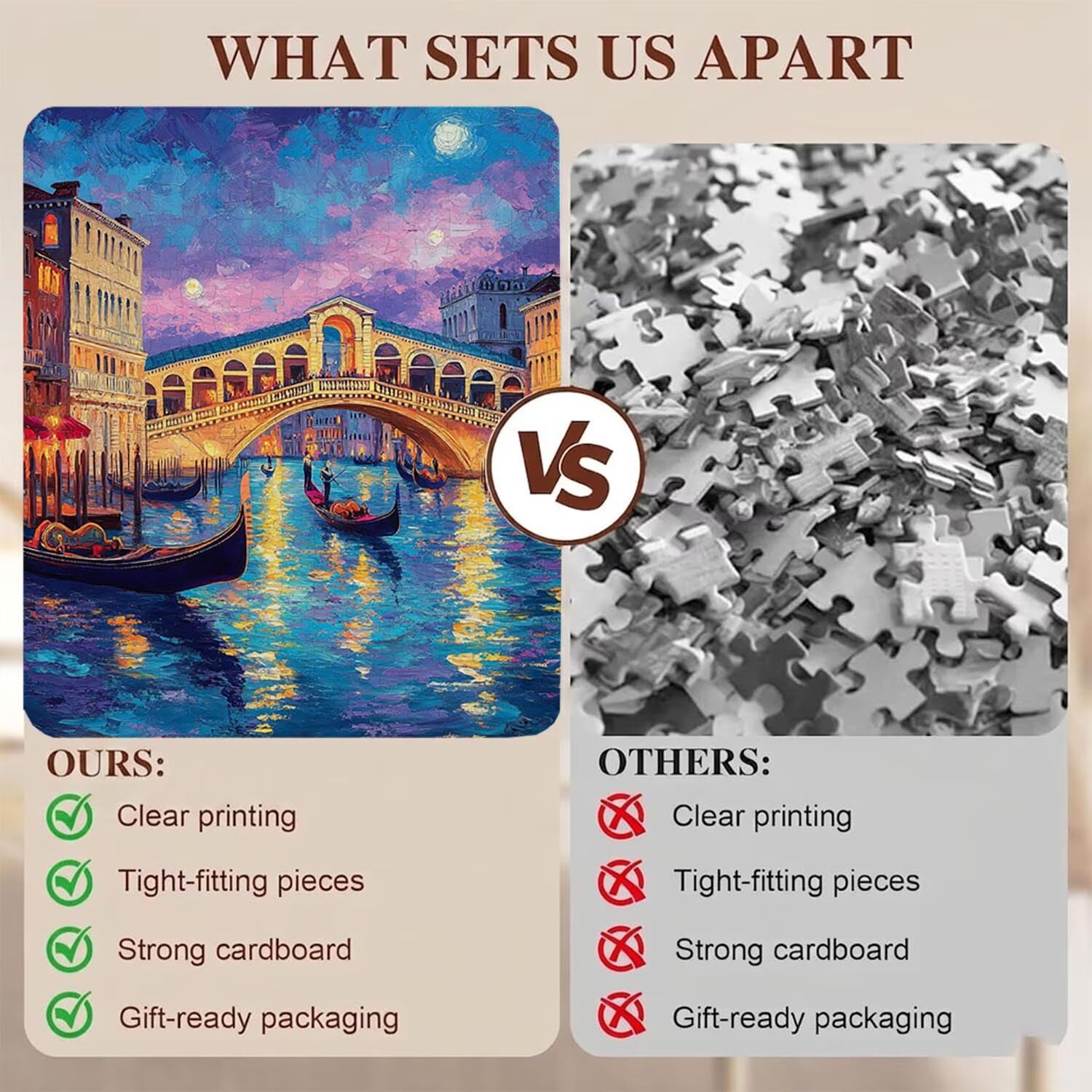 ponte sogno-2 Puzzle 1000 Pezzi per Adulti, Puzzle in Legno - Collezione Classica con Poster Incluso - Sfida di Concentrazione e Passatempo Antistress, Gioco Educativo per Famiglia, 75 x 50 cm f0-835