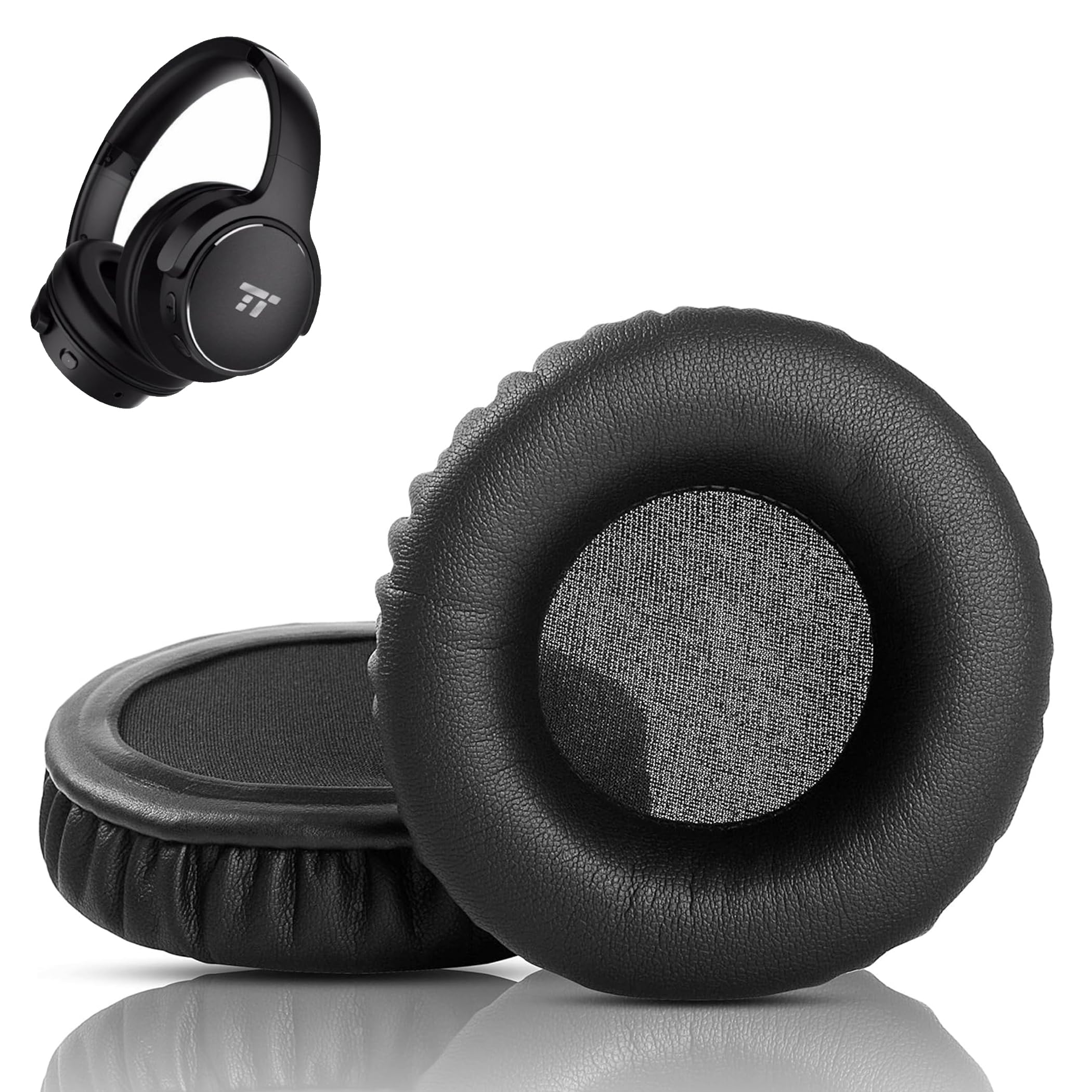 Premium Replacement Earpads Cushions Compatible with TaoTronics TT-BH040  Headphone Ear Pads with Softer Protein Leather and Memory Foam