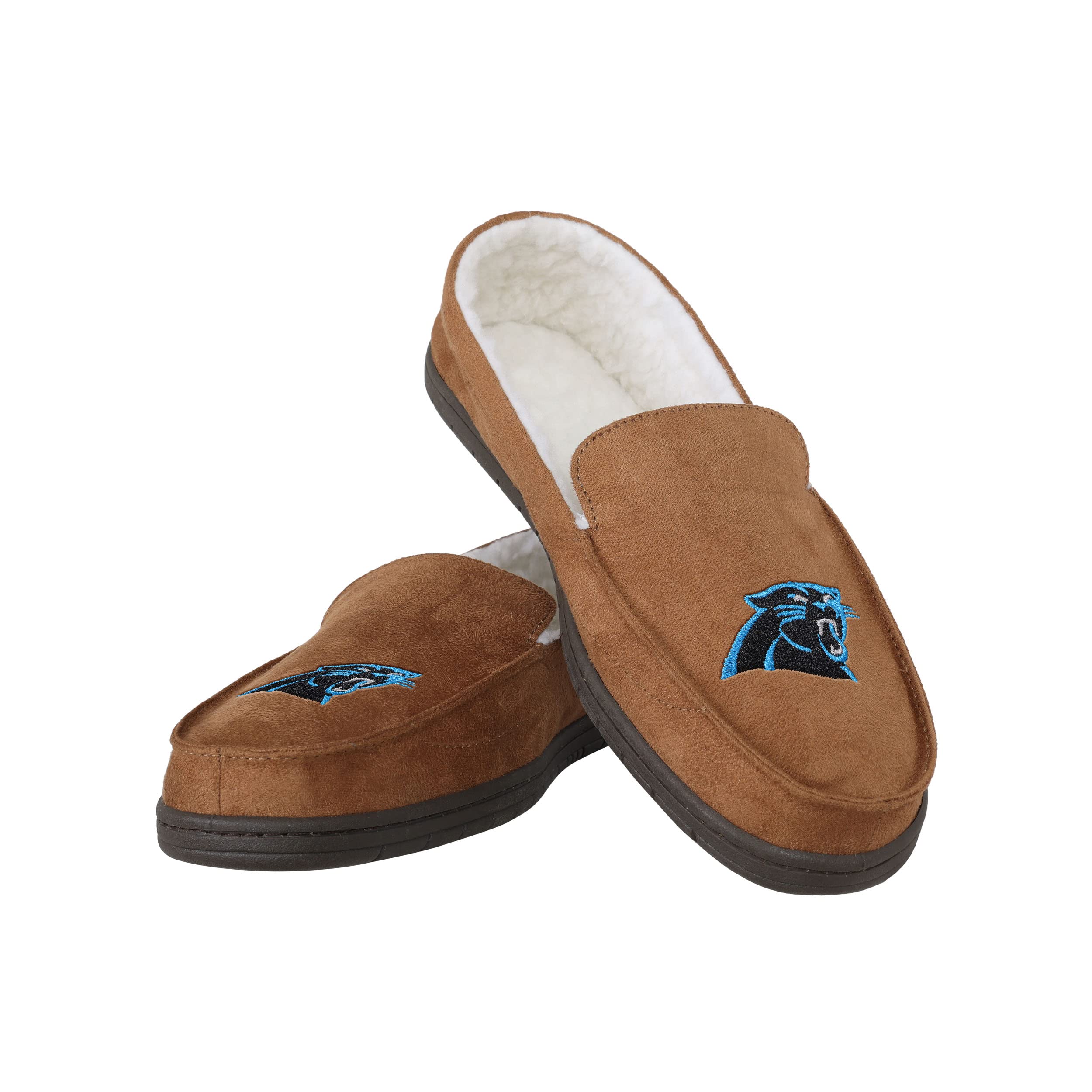 FOCONFL Mens NFL Team Logo Moccasin Slippers