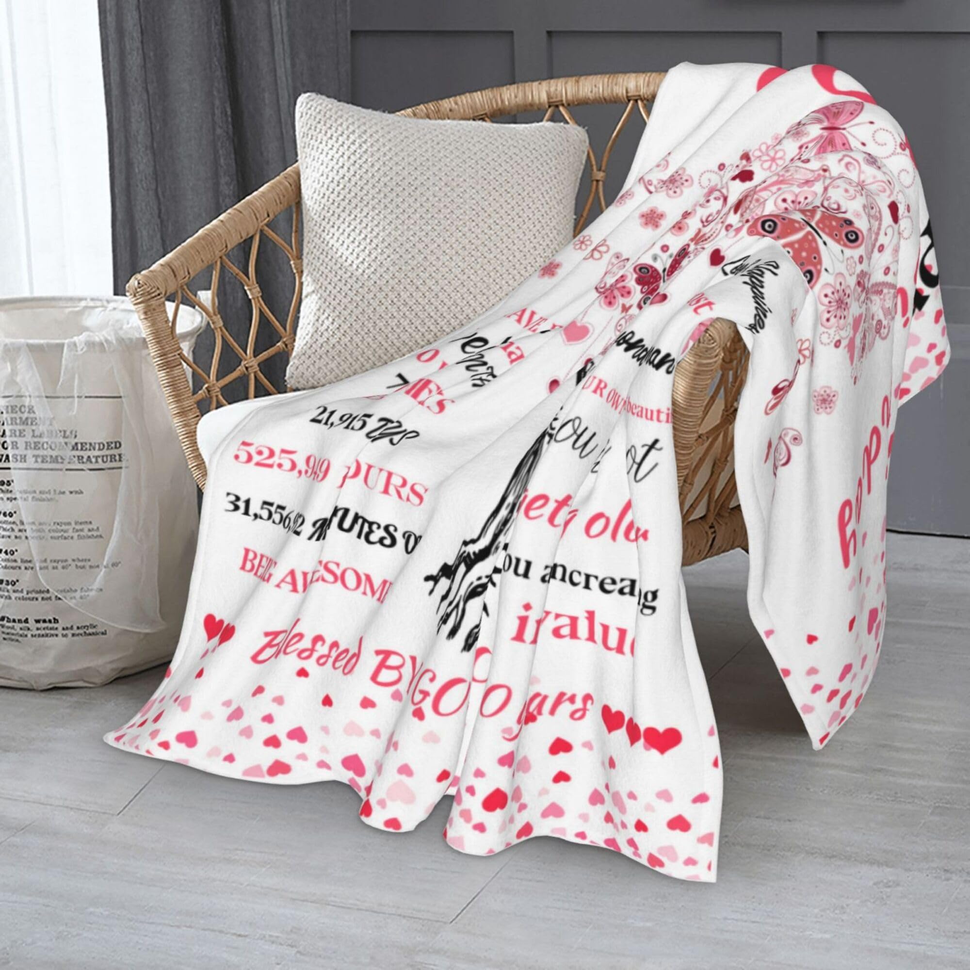 Weiche Flanell-Decke Zum 60. Geburtstag – 130x150 Cm, Kuscheliges Geschenk Für Frauen