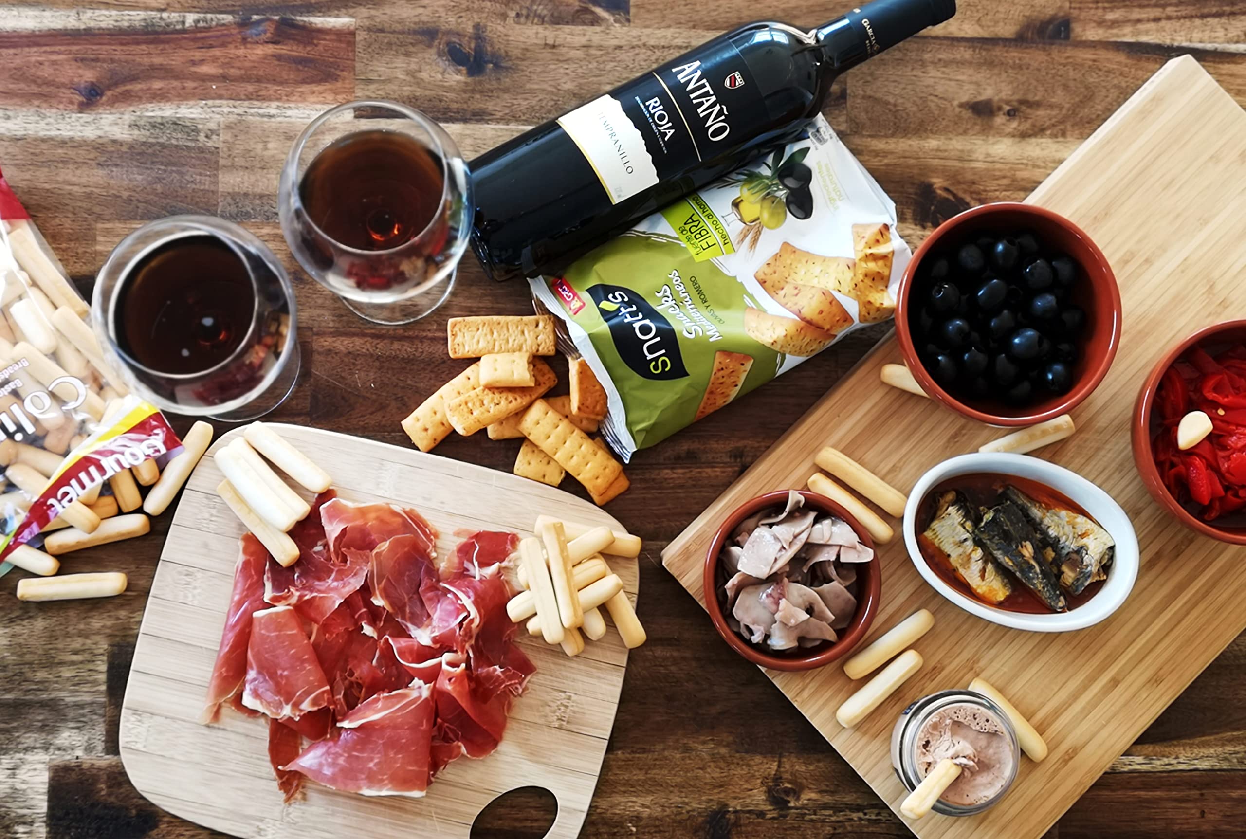 Präsentbox Tapas-Abend für Zwei Geschenk für Feinschmecker Spanienfans Spezialitäten aus Spanien