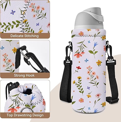 Miniatura 10 de AUPET - Soporte de botellas de agua, portabotellas de neopreno aislado, estuche de neopreno para bolsa de agua, 1000 ml33.8onzas fluidas ó 750