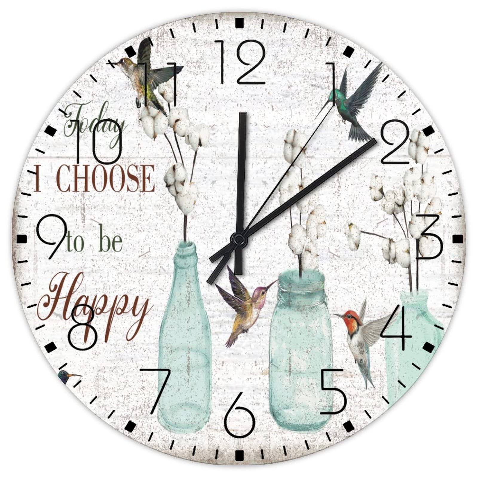 Horloge murale silencieuse sans tic-tac 30cm pour un sommeil paisible