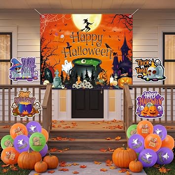 Halloween Trunk or Treat Car Decor Kit,Garage Door Decor for Party