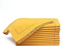 Vista 24 de Lightnpro - Juego de 6 servilletas de algodón con dobladillo blanco de 18 x 18 pulgadas, suaves y lavables, elegantes servilletas de mesa